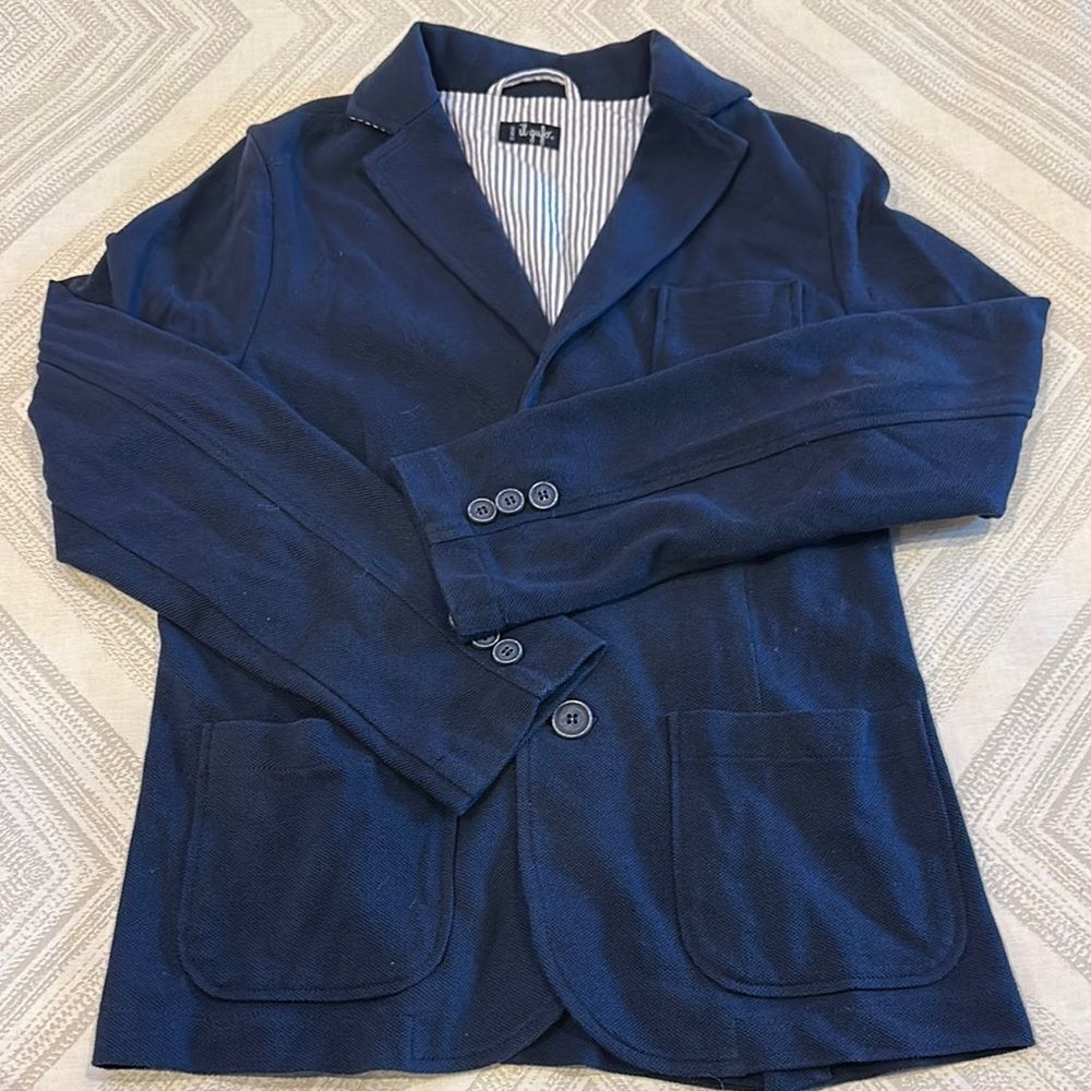 Il Gufo Boys Navy Blue Cotton Blazer - Multiple Sizes